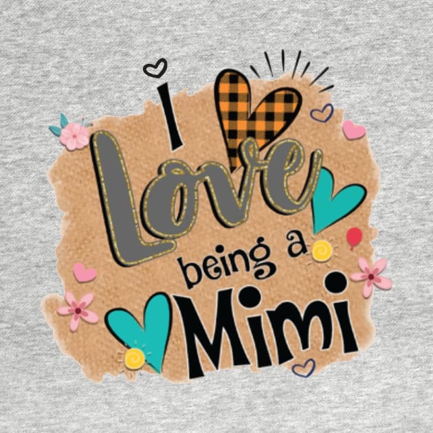 Womens I Love Being A Mimi Heart Mother's Day Gift by BestFamilyTee